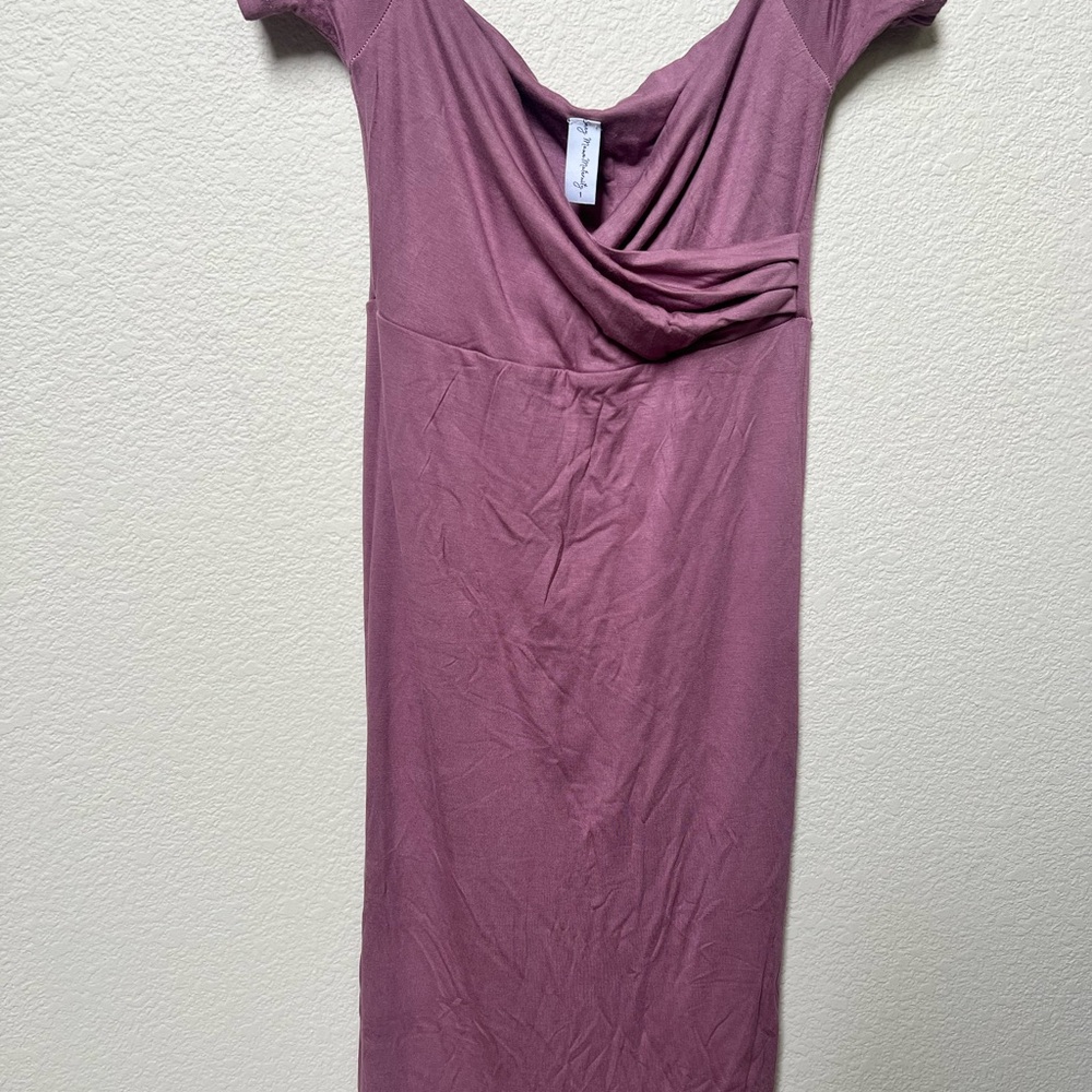 Chic Mauve Midi Dress
